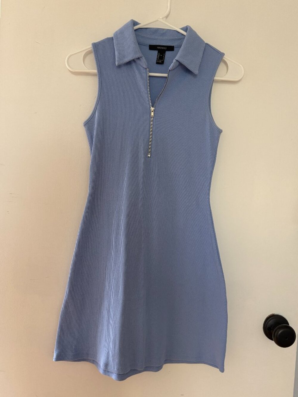 Forever 21 Light Blue Sleeveless Polo Dress - S
